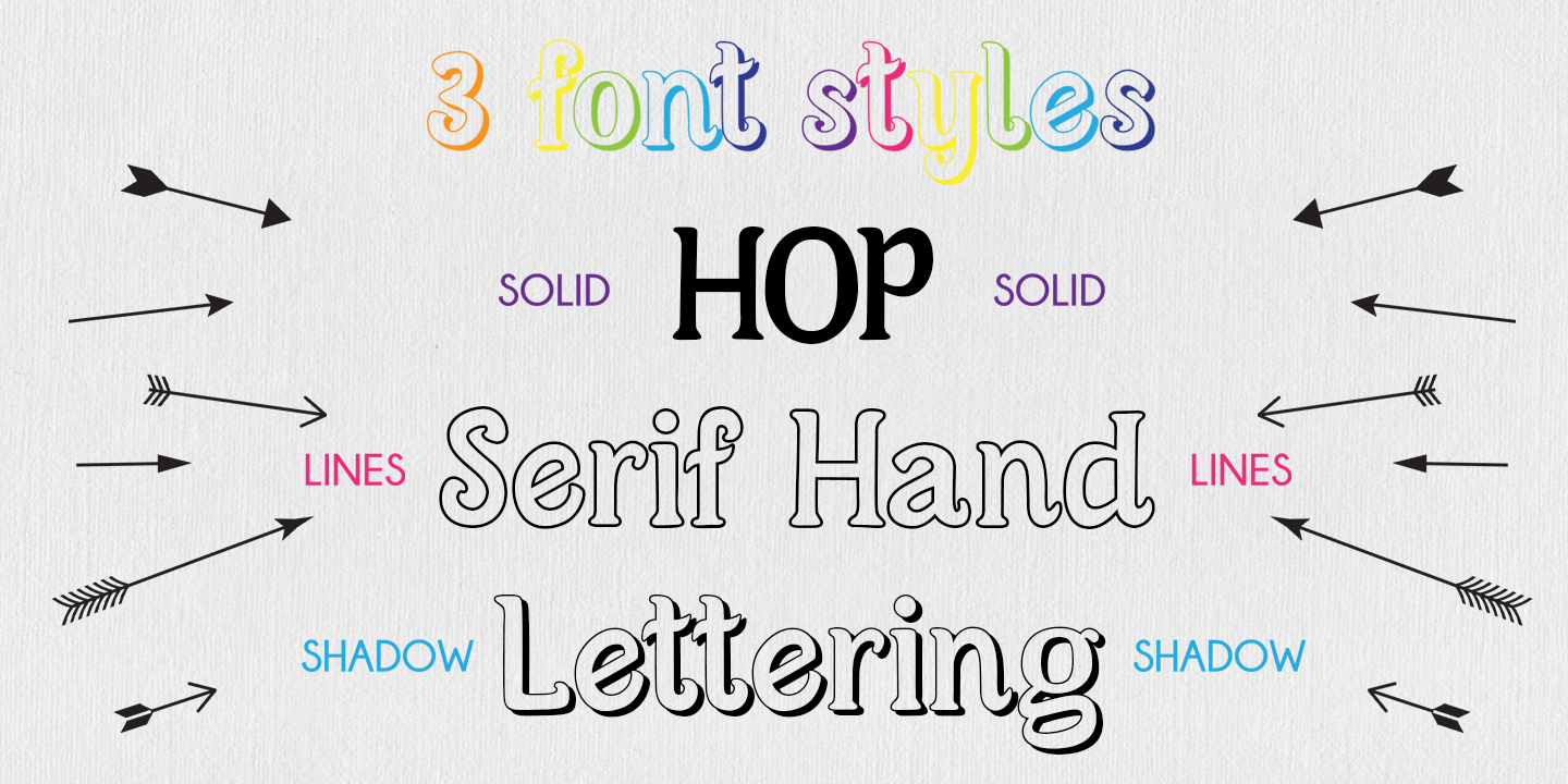 Ejemplo de fuente Hop Serif Hand Lettering Lines